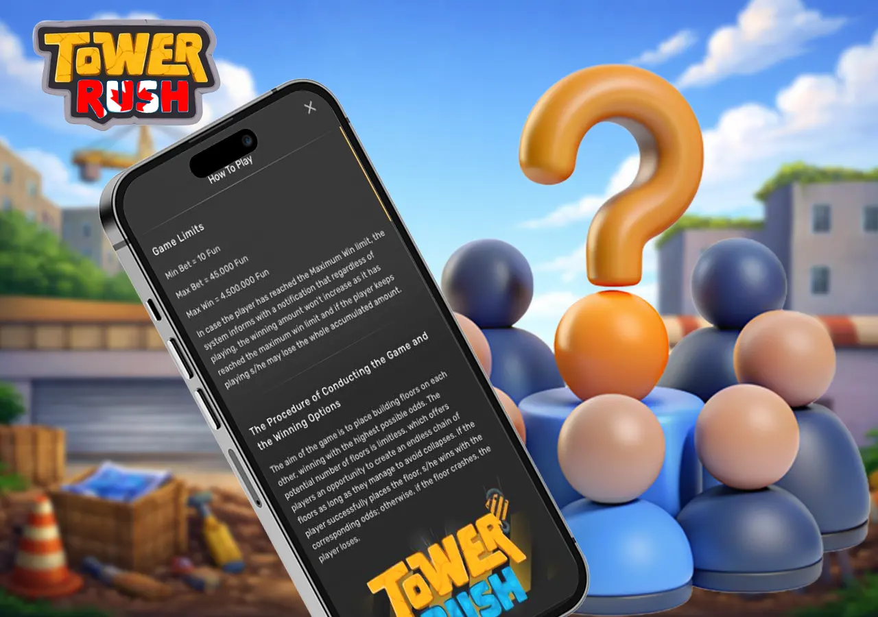 Rules and instructions on a mobile device screen