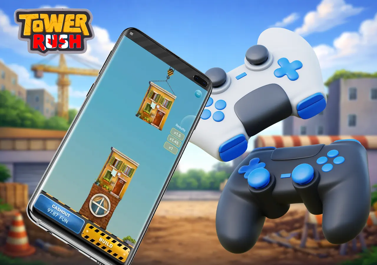 Tower Rush demo version on a smartphone with a free play mode